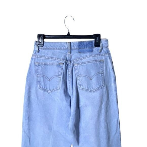 Levis 551 Relaxed Fit Tapered Leg Barrel Jeans Size 8 Faded 90s Y2K Bohemian - Picture 3 of 8